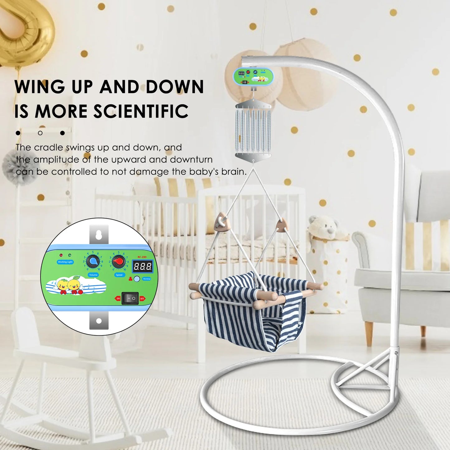 Baby Swing Baby Bouncer Controller Automatic Spring For Baby Cradle And Baby Hammock With Adjustable Timer Free Your Hands