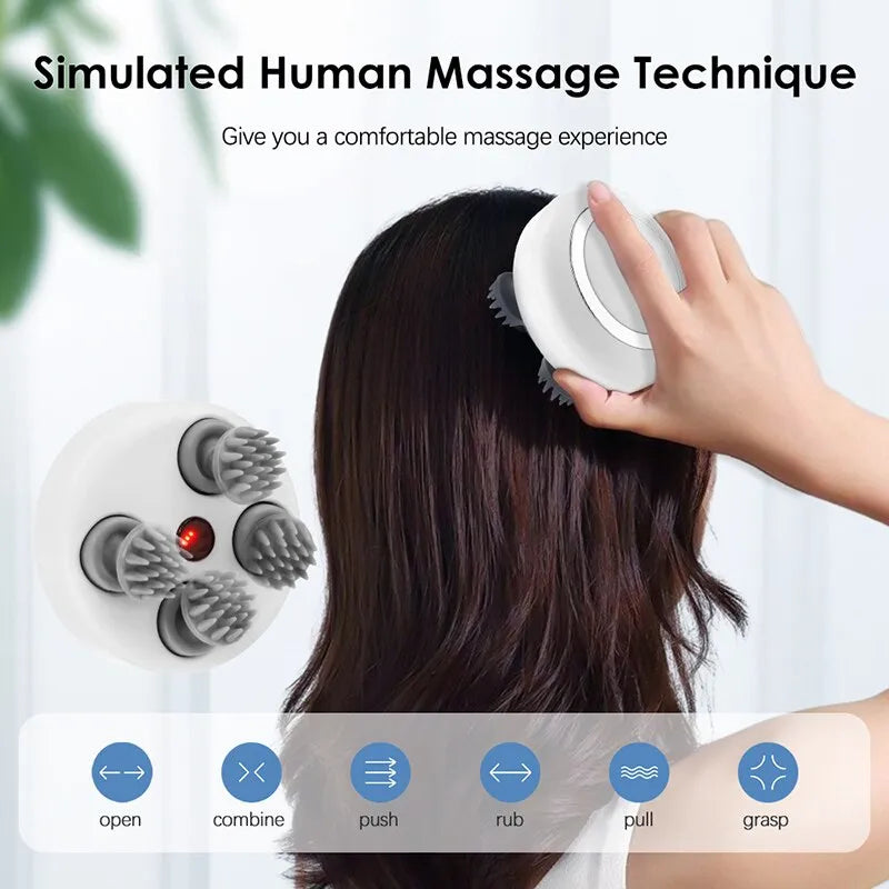 Multi Claw Head Massager Electric Relaxation Shoulder Leg Arm Neck Deep Tissue Head Scalp Kneading Vibrator