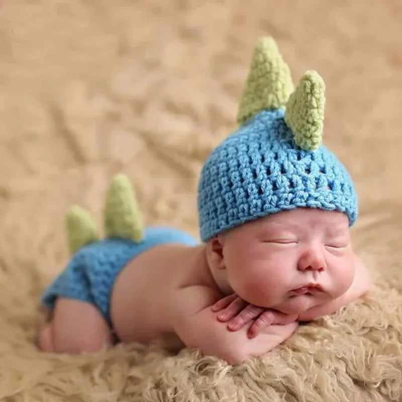 New Born Baby Crochet Knit Costume Accessories Infant Photo Shoot Clothes Newborn Photography Props Newborn Shooting