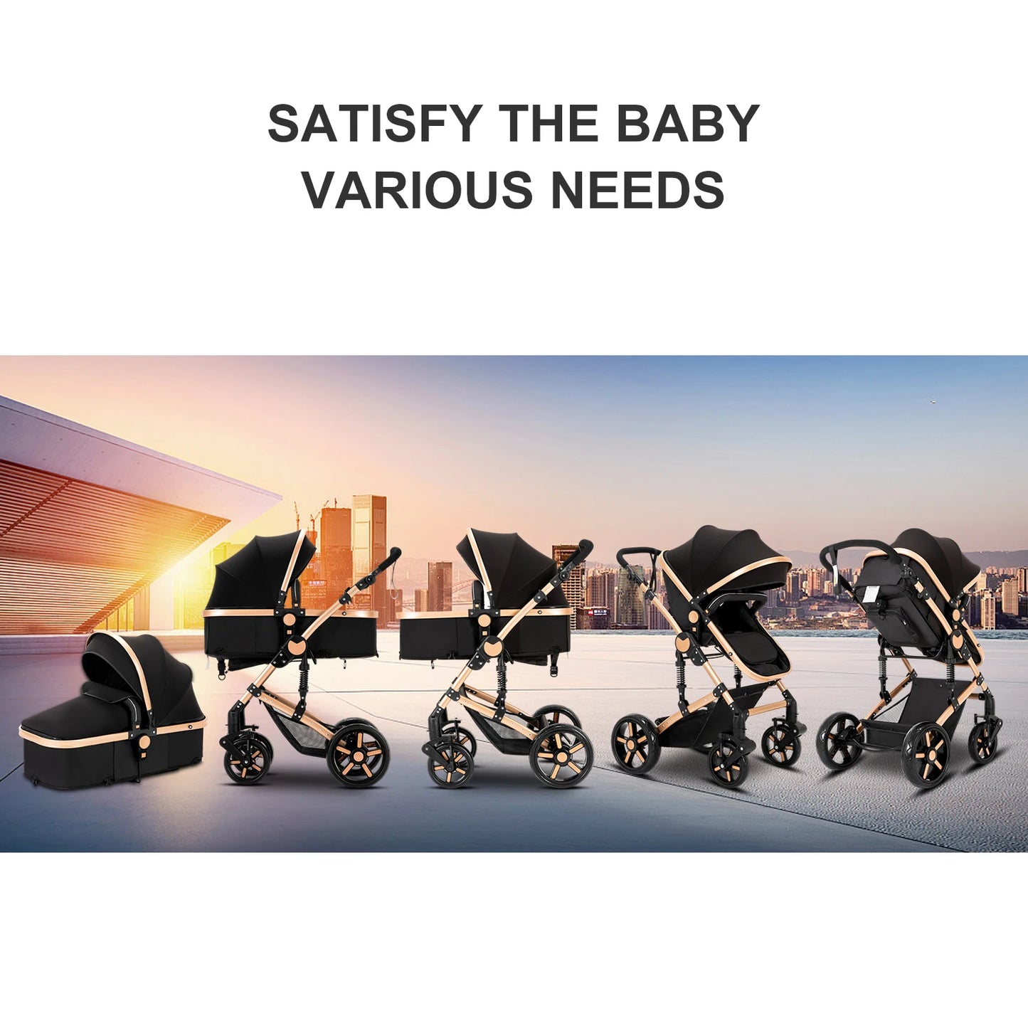 Baby Stroller lightweight strollers 3 in 1 Stroller Baby Walker Baby Trolley 588 Baby Stroller Car for Newborn Baby Travel pram