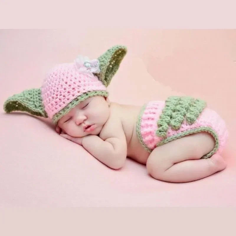 New Born Baby Crochet Knit Costume Accessories Infant Photo Shoot Clothes Newborn Photography Props Newborn Shooting