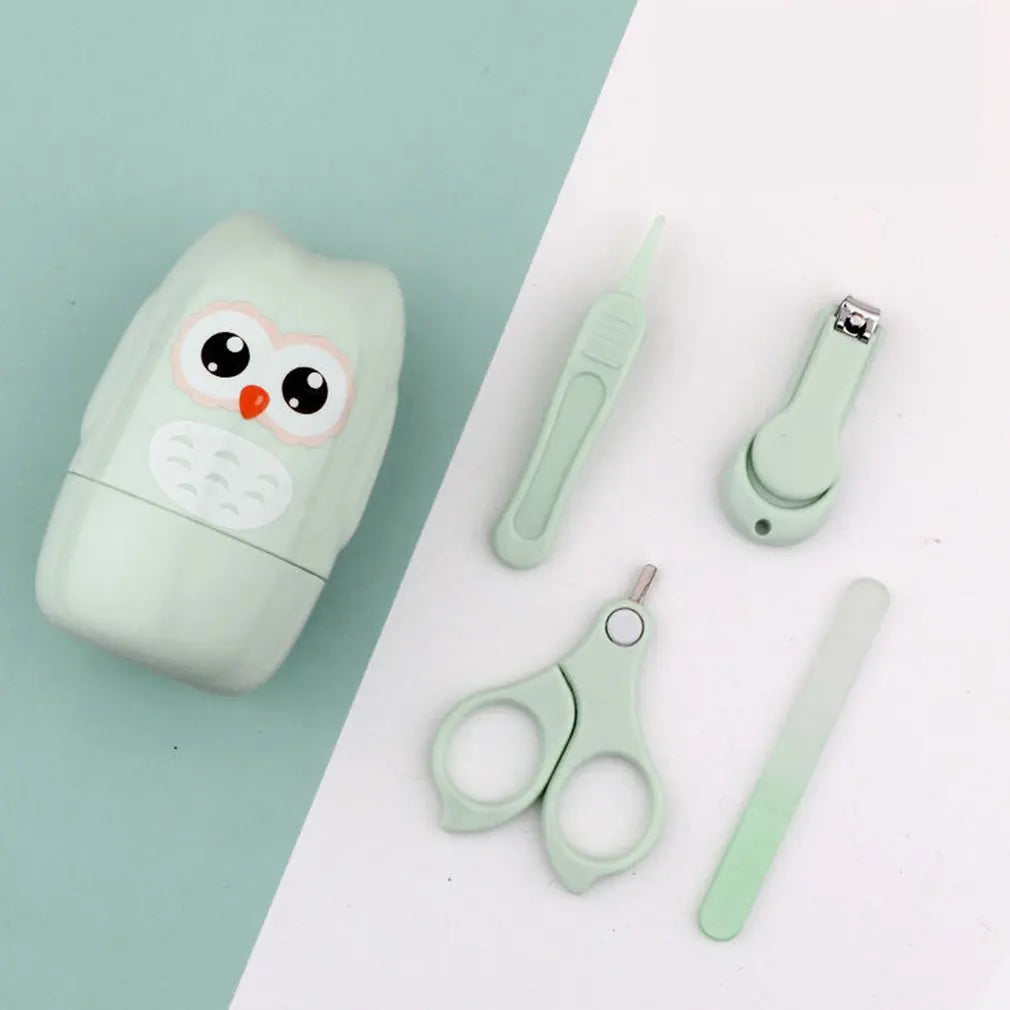 Baby Nail Scissor Baby Nail Care Tool Set Kid Safe Portable Nail Clipper Trimmer File Tweezer With Box Children Manicure Kit